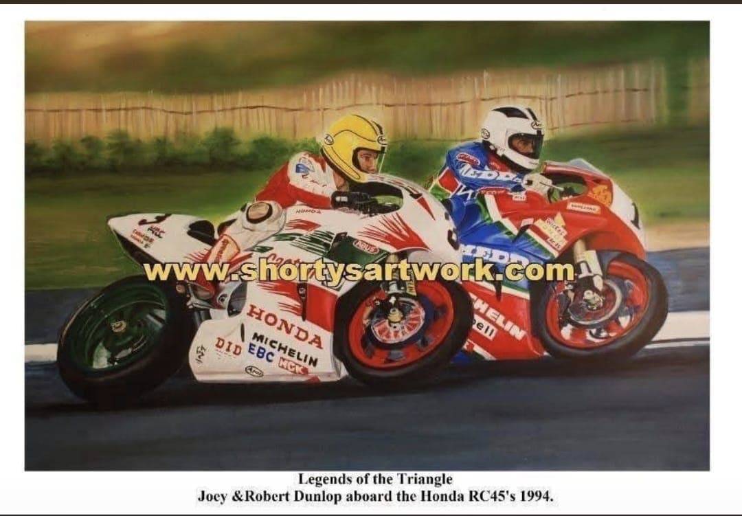 Brothers Joey and Robert Dunlop together