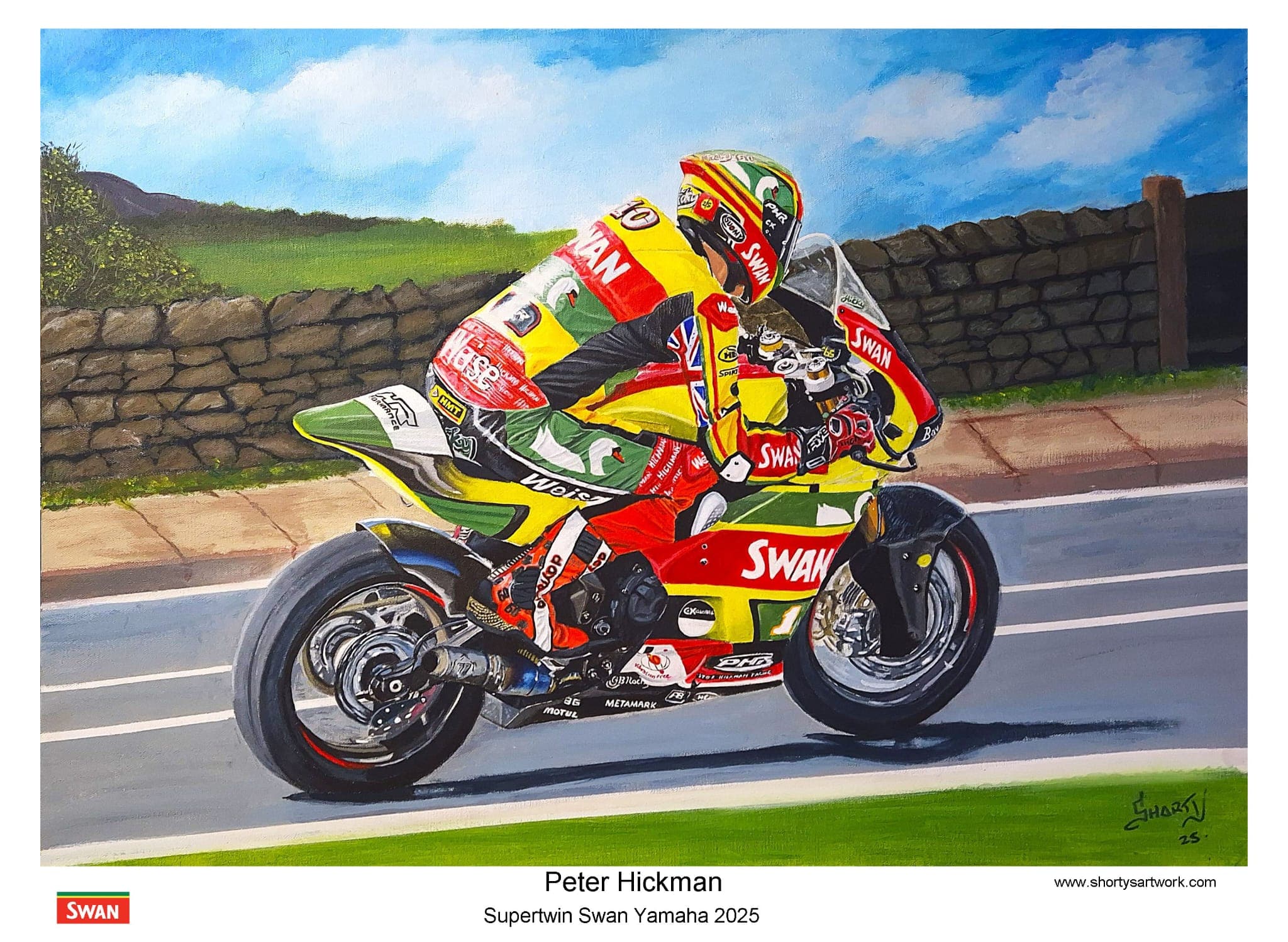 Peter Hickman on the Swan Yamaha, alternate study