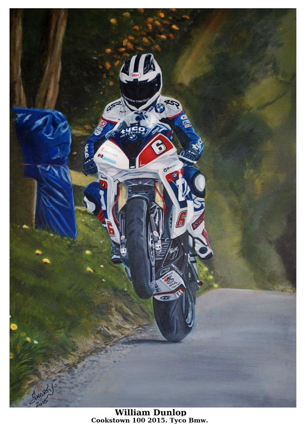 William Dunlop on the number 6 Tyco BMW at the Cookstown 100